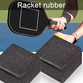 2 шт., очиститель для лопаток Pickleball, углеродное волокно, ракетка для Pickleball, резиновый ластик для удаления остатков грязи, инструмент для удаления пыли, аксессуары для очистки Pickleball чёрный