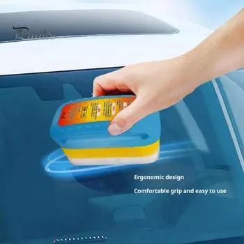 2 шт. очиститель масляной пленки на стекле автомобиля, щетка для очистки масляной пленки на лобовом стекле, эффективная надежная защита от запотевания, щетка для очистки стекла 2pcs