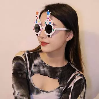 2 шт. Очки для рождественской елки, костюм для косплея на рождественскую вечеринку, нарядные очки, рождественские аксессуары для очков для вечеринок, реквизит для фотосъемки 2pcs