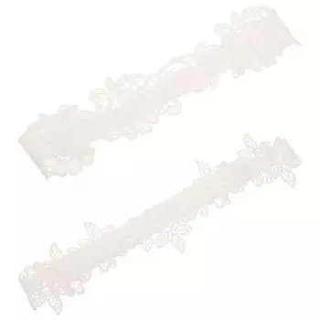2 шт. одежда эластичная свадебная кружевная подвязка невесты женская свадебная декорация подвязки для ног 19.00X5.00X0.20CM