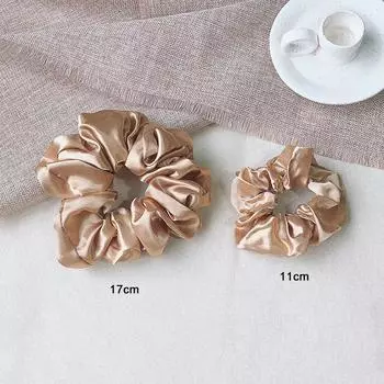 2 шт. однотонные резинки для волос, эластичные резинки для волос для женщин, атласные аксессуары для волос, конский хвост, резинка для волос, головной убор для девочек One Size