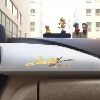 2 шт., ограниченная серия, металлические наклейки, креативные наклейки для кузова автомобиля, двери, окна, ноутбука, телефона, 3D декор, наклейка, золото/серебро, автомобильные аксессуары золотой