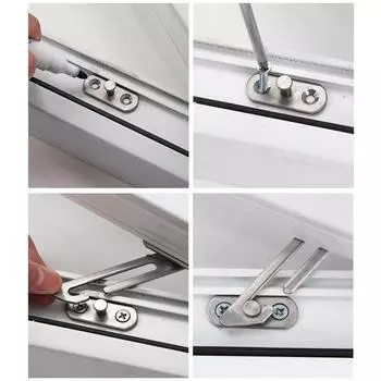 2 шт. Ограничители окон из нержавеющей стали, регулируемые ограничители окон, замки безопасности для детей, простая установка