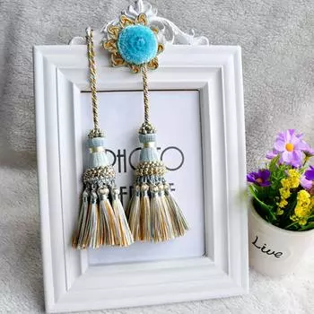 2 шт. окантовка края изящная одежда украшение многофункциональная шелковая кисточка DIY украшение кисточка подвесная веревка пряжка для ключей