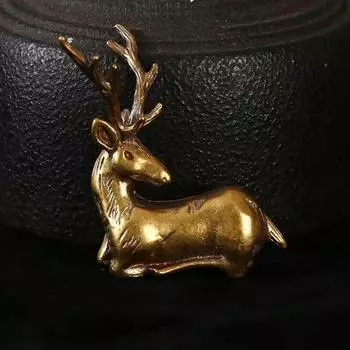 2 шт. Олень Чай Домашнее Животное Украшение Украшения Домашний Декор Поделки Фигурки Винтажные Настольные Аксессуары 2pcs