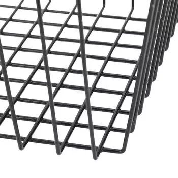 2 шт. органайзер для морозильной камеры, глубокая корзина, штабелируемая стойка для хранения, металлическая проволока, черная, Д70 см х Ш30 см L70cm X W30cm X H27cm(8.5cm Handle)
