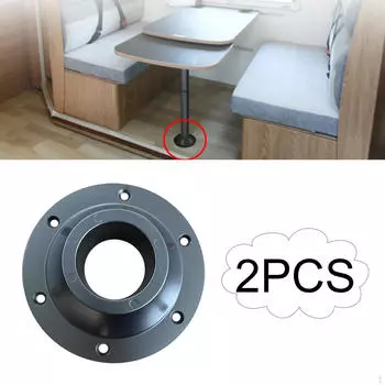 2 шт. основание стола для автофургона и напольное крепление с винтами, легко устанавливается, черный круглый алюминий