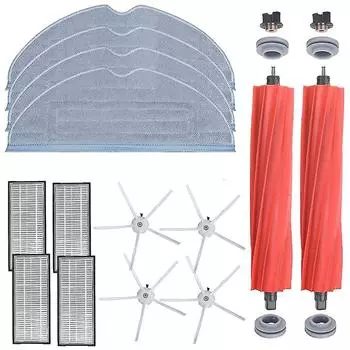 2 шт. Основная щетка + 4 шт. Боковые щетки + 4 шт. Hepa-фильтр + 4 шт. Ткань для швабры для Roborock S7/S7 +/S7 Plus/S7 Max/T7S/T7S Plus Аксессуары для роботов 1 Set