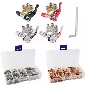 2 шт. основной кабель аккумулятора и 60 шт. отверстия под болты луженые комбинированные автомобильные быстроразъемные разъемы для кабеля пост-терминала