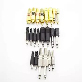 2 шт., от 3,5 мм до 6,5 мм, женский и мужской аудиоразъем, адаптер RCA, стереоразъем для Aux динамика, кабель для наушников Type 8