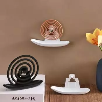 2 шт. Отдельно стоящий держатель для благовоний в форме лодки, декоративная стойка для противомоскитной спирали, спальня белый