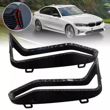 2 шт. отделка переднего бампера 51118093301 51118093302 ABS для BMW 3 G20 G21 M340i детали противотуманных фар переднего бампера стиль молдинг