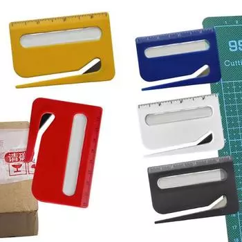 2 шт. открывалка для конвертов с увеличительным стеклом и линейкой инструмент для вскрытия писем эргономичный чёрный