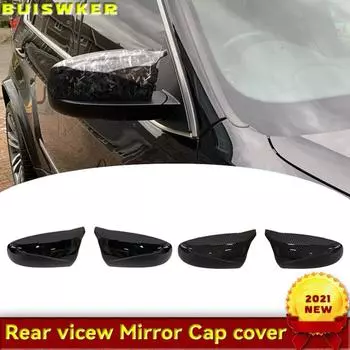 2 шт., отличные модифицированные крышки заднего вида, ярко-черные, из углеродного волокна, с рисунком, накладки на зеркала для BMW X5 E70 X6 E71 2008-2013