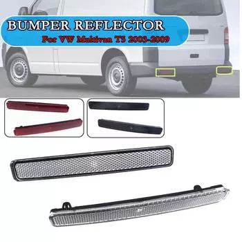 2 шт., отражатель заднего бампера, левый и правый для VW Multivan T5 2003-2009, красные задние фонари, полосы, предупреждение о парковке, тормоз белый