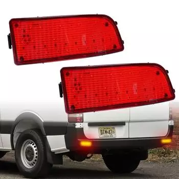 2 шт. отражатель заднего бампера левый правый 9068260040 для Mercedes для Benz Sprinter W906 2006-2016 для Crafter 2006-2016 КРАСНЫЙ