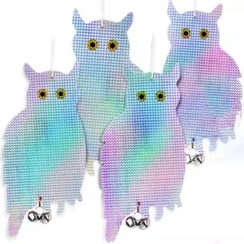 2 шт., отражатели для борьбы с птицами, совой, вредители, висячие светоотражающие диски, репеллентный инструмент