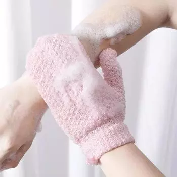 2 шт. отшелушивающие перчатки для массажа тела, губка для ванны, мочалка для душа, скребок для душа, отшелушивающие перчатки для душа 1 pair синий