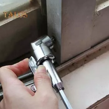 2 шт. Отвертка угловая насадка 105 градусов изгиб сверхпрочная металлическая отвертка бита гибочный адаптер электрическая дрель удлинитель аксессуары серебряный