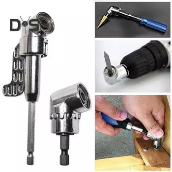 2 шт. Отвертка угловая насадка 105 градусов изгиб сверхпрочная металлическая отвертка бита гибочный адаптер электрическая дрель удлинитель аксессуары серебряный
