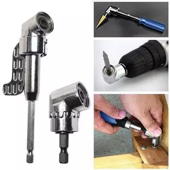 2 шт. Отвертка угловая насадка 105 градусов изгиб сверхпрочная металлическая отвертка бита гибочный адаптер электрическая дрель удлинитель аксессуары серебряный