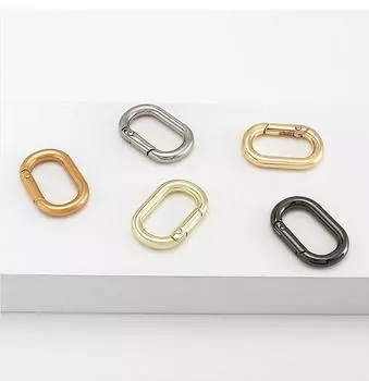 2 шт овальные сплавные открывающиеся кольца для багажных аксессуаров и аксессуаров для одежды One Size чёрный