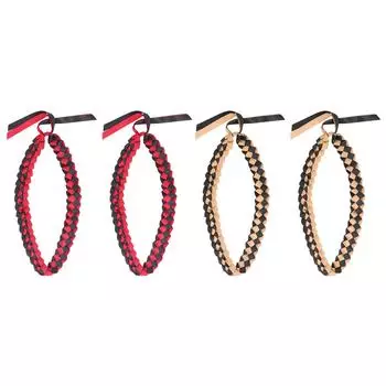 2 шт. Ожерелье с выпускной лентой длиной 120 см, длинное ручное плетение, гладкое изысканное ожерелье из ленты Black and Red