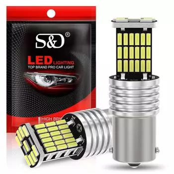 2 шт. P21W Led 1156 BA15S BAU15S PY21W 1157 BAY15D P21 5W Led T25 3157 P27/7W Лампочки T20 7440 W21W WY21W 7443 W21/5W Автомобильные сигнальные огни Авто Лампа 1157 BAY15D P21/5W красный