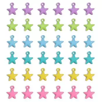 2 шт./пакет, красочные аэрозольные краски, звезды, подвески, подвески, бусины для изготовления ювелирных изделий, браслет, ожерелье, аксессуары розовый