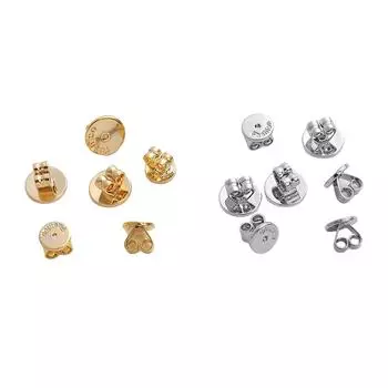 2 шт./пакет медные круглые пластины беруши DIY серьги ювелирные аксессуары 6mm 2pcs/bag