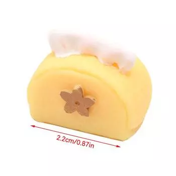 2 шт./пакет миниатюрная имитация коробки с салфетками модель украшения для дома кукольные игрушки микро ландшафтные украшения аксессуары для волос своими руками жёлтый