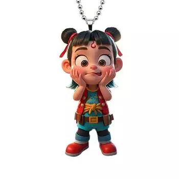 2 шт./пакет мультяшные аниме-периферийные устройства милый брелок Nezha 2 подвеска студенческая сумка подвесные украшения украшение автомобиля лучшие друзья подарки 2pcs