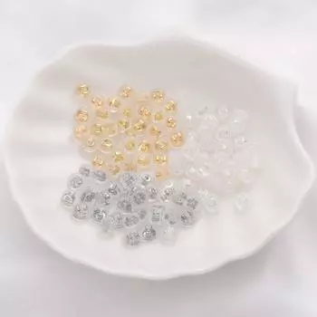 2 шт./пакет, прозрачные экологически чистые силиконовые медные беруши для аксессуаров для ушей 5.5x4mm 2pcs/bag