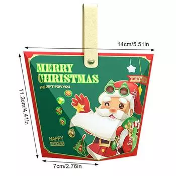 2 шт./пакет рождественских подарков на вечеринку, подарочная коробка с конфетами, бумажные коробки с ручками Санта-Клауса, рождественские украшения, подарочная упаковка, аксессуары для коробок as the picture