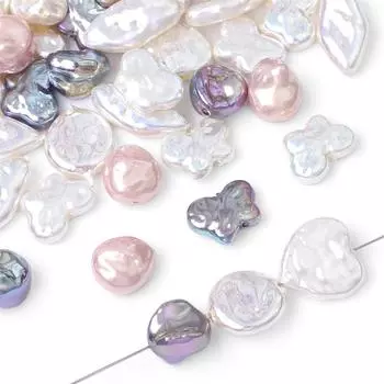 2 шт./пакет в стиле барокко, АБС-пластик, жемчужные бусины, подвеска-подвеска для DIY, аксессуары для изготовления ювелирных изделий 9x12mm 2pcs