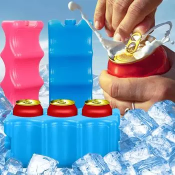 2 шт. пакеты со льдом для коробок для завтрака, пакеты со льдом для холодильника, пакеты со льдом для пакетов для ланча - активный отдых на свежем воздухе, кемпинг, пикники, пакет со льдом для хранения грудного молока One Size синий