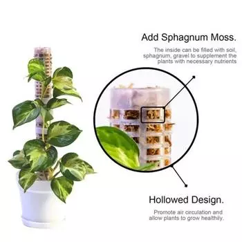 2 шт., палка для скалолазания, универсальная многоразовая штабелируемая колонна для воды, сфагнума и мха, поддержка для сада зелёный