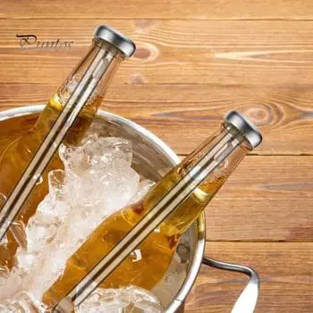 2 шт. палочка для охлаждения пива, многоразовый материал, многоразовые стержни для охлаждения напитков, нержавеющая сталь, палочка для ледяного вина с открывалкой для бутылок A