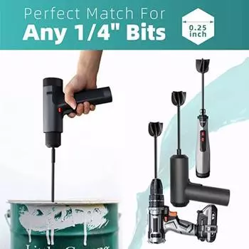 2 шт. палочка для смешивания эпоксидной смолы в форме спирали, устойчивая к разрыву смесь для перемешивания, эпоксидная смола, латексная масляная краска, стержень для смешивания, насадка для дрели чёрный