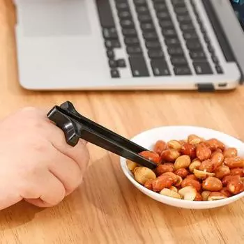 2 шт., палочки для еды на палец, пищевой антидеформированный пластик, креативные картофельные чипсы, кольцо для закусок, палочки для еды дома чёрный