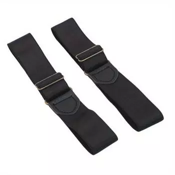 2 шт./пара Эластичная повязка на руку Держатель рукавов рубашки Женская Мужская Мода Регулируемые нарукавники Ленты для вечеринки Свадьбы Аксессуары для одежды 2Pcs чёрный