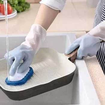 2 шт./пара латексных перчаток, устойчивых к разрывам, многоразовых, 2 размера, модных, унисекс, водонепроницаемых, чистящих, моющих, принадлежностей M розовый