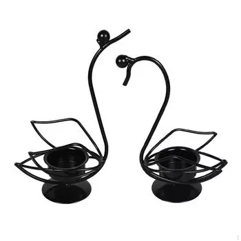 2 шт пара лебедь подсвечник канделябры элегантные декоративные ремесла скандинавский металлический подсвечник для золотой