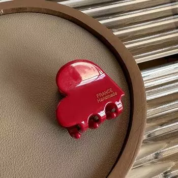 2 шт./пара Модные маленькие 3,5 см крабы-заколки для волос в форме сердца из ацетата для девочек, милые заколки для волос, женские аксессуары для волос, заколки-клипсы