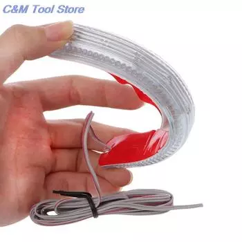 2 шт./пара, мягкий мигающий FPC, универсальный желтый 9 SMD, янтарный источник света, автомобильный указатель поворота, индикаторная лампа для зеркала заднего вида жёлтый