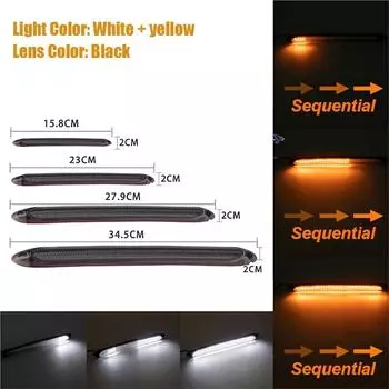 2 шт./пара передних дневных ходовых огней DRL подходят для всех моделей транспортных средств светодиодные указатели поворота автомобильные аксессуары 15,5/23,5/27,5/34,5 см