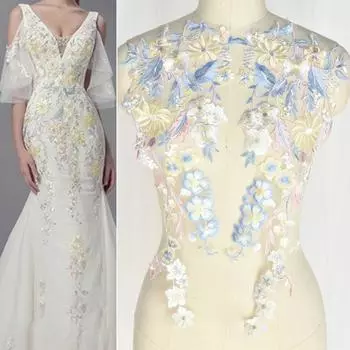 2 шт./пара, сделай сам, ручная работа, кружевная аппликация, 3D, цветочный мотив, костюм, свадебная одежда, аксессуары, кружевная ткань, скрапбукинг