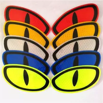 2 шт./пара светоотражающих наклеек для автомобиля, светящиеся наклейки для ночного вождения мотоцикла, специальные светоотражающие полосы «кошачий глаз»