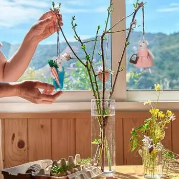 2 шт. пасхальное украшение из фетра в виде мыши, морковная корзина для яиц, розовые и синие мыши, подвесное украшение ручной работы, праздничный кулон в виде животного со шнурком 2pcs