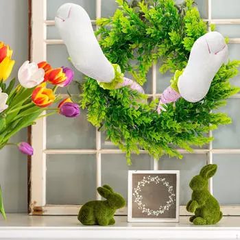 2 шт. пасхальный кролик ножка декор подвесной орнамент милый фото реквизит фото гирлянда украшение для розовый